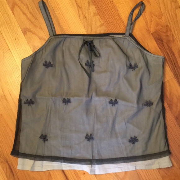 funky people Tops - Crop top Gray lined mesh NWOT sz M